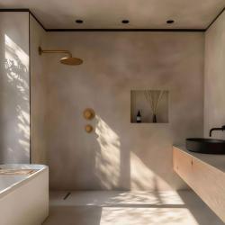 Waterevolution Flow termostat de duș încastrat cu 1 robinet de închidere din alamă periată