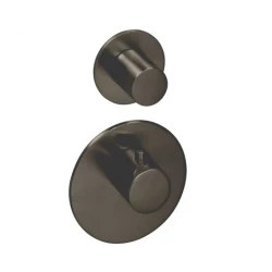 SB 316 AESTHETICS Round Robinet termostat încorporat cu 1 ieșire / robinet de oprire PVD gun metal periat 1208954896