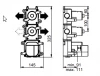 SB AESTHETICS Round Inbouw thermostaatkraan met 2 uitgangen / 2 x stopkraan mat wit 1208954948 (kloon)