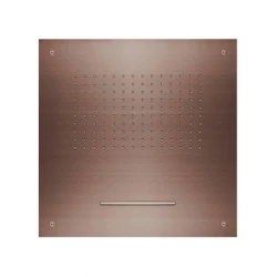 Dușul de plafon SB Square 316 cu cascada încorporată, cu dimensiunea de 50x50 cm și cap de duș din cupru PVD 1208955318.