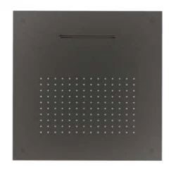 Dușul de ploaie încastrabil SB Square 316, cu pulverizare în valuri, de 38x38 cm, PVD pistol de metal negru, 1208955326.