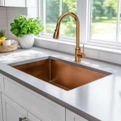 Quadri Stamford Baterie de bucătărie Cupru cu duză detașabilă și funcție de pulverizare 1208956094