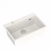 Quadri wit hard rock granieten opbouw grote spoelbak 76x50cm inclusief accessoire 1208956409