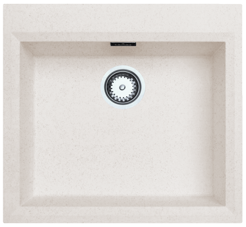 Cremă de nisip pentru chiuvetă de construcție 58x53cm cu orificiu pentru robinet și dop din oțel inoxidabil 1208956773.