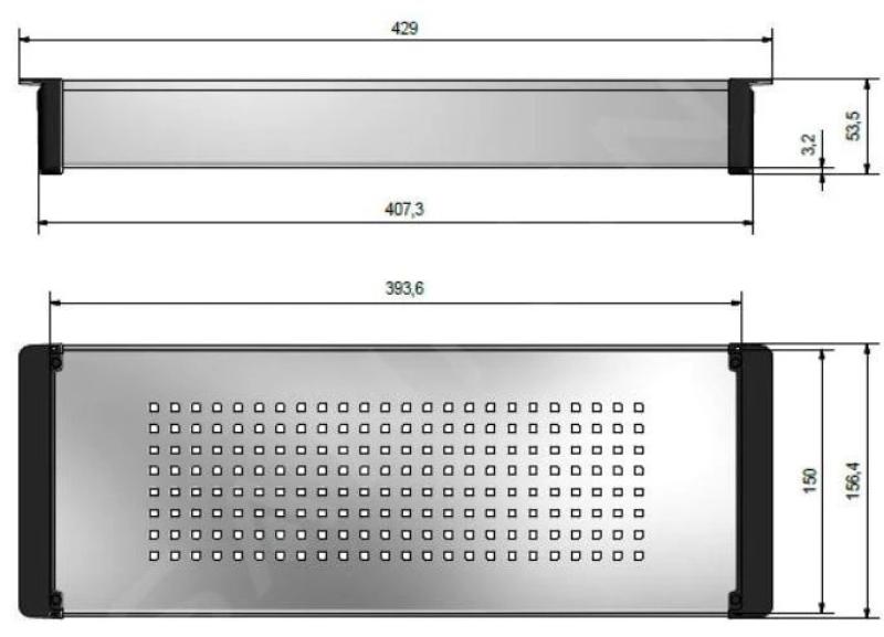 Franke Kubus 2.0 Coș din otel inoxidabil 429x156mm, model specific 112.0394.981