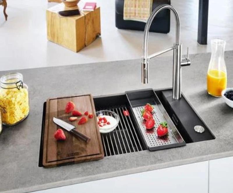 Franke Kubus 2.0 Placă de tăiat din nuc pentru chiuvetă de granit 230x442mm 112.0654.748