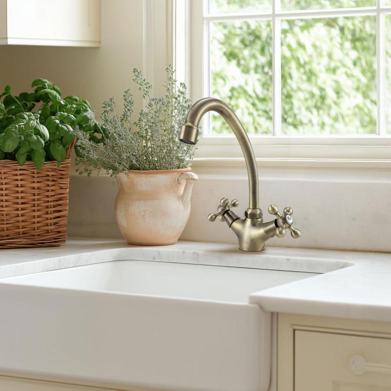 AquaTrimo Vivaldi robinet de bucătărie nostalgic bronz 21VVV7067BN