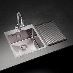 Ausmann Oder Blue inox chiuvetă 45x50cm montare la nivel și deasupra cu banc de robinet 1208957117