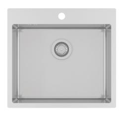 Chiuvetă din oțel inoxidabil Ausmann sau Blue, cu dimensiuni de 55x50cm, montaj pe suprafață sau integrată, cu orificiu pentru robinet. Cod 1208957118.