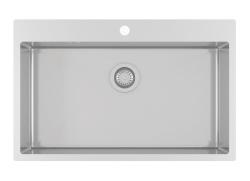 Chiuveta mare din oțel inoxidabil, Ausmann sau Blue, cu dimensiunile de 79x50cm, montaj pe suprafață sau deasupra blatului, cu orificiu pentru robinet. Cod produs: 1208957119.