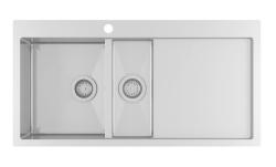 Ausmann sau Blue 1,5 chiuvetă din oțel inoxidabil 100x51cm, cu montaj pe suprafață și îngropată, cu zonă de scurgere 1208957128.