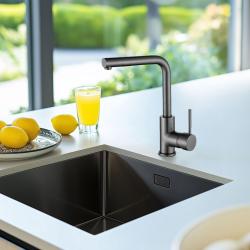 Ausmann Lavea Robinet de bucătărie antracit PVD gun metal cu duză pivotantă 1208957134