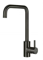 Lorreine Pro Square Gun Metal robinet de bucătărie cu duză pivotantă 1208957316