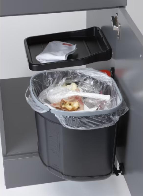 Sistemul de sortare Franke Sorter Mini cu rotație, cu un coș de gunoi de 17 litri, atașat ușii, 1210176518.