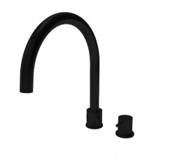 Waterevolution Flow Robinet de bucătărie cu 2 orificii negru mat T151PR