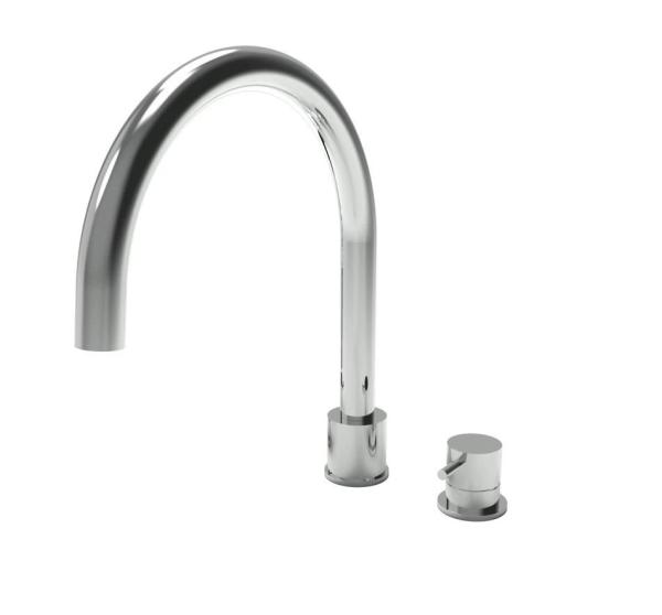 Waterevolution Flow Robinet de bucătărie cu 2 orificii din oțel inoxidabil T151IE