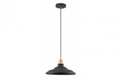 Decorațiunea Loret este un pendul negru atemporal cu un diametru de 34,8 cm.