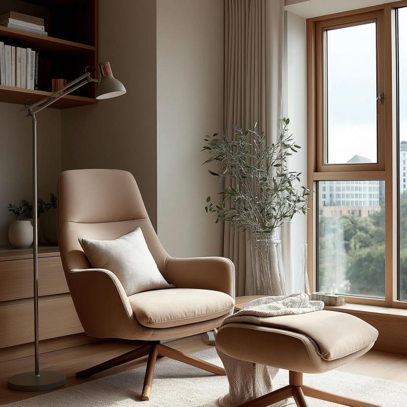 Decorațiunea Artemia este un lustru de podea gri, cu un braț metalic lung, cu diametrul de 16,5 cm, la 2300.