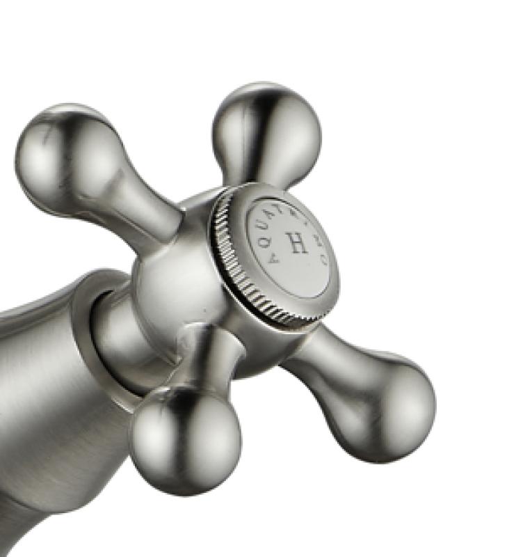 AquaTrimo Windsor robinet de bucătărie cu 2 orificii cu pod nostalgic și duză unghiulară oțel inoxidabil 21WS7653NM