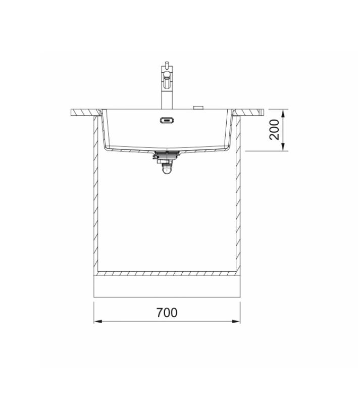 Franke Maris MRG 110-62 Chiuvetă subblat Fragranite negru mat 