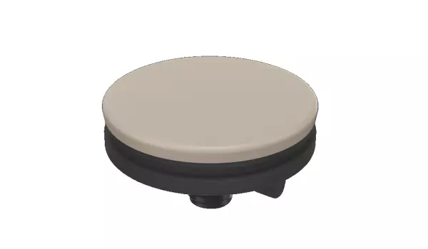 Quadri capac pentru orificiul robinetului culoare bej, capac de scurgere de nisip bej, diametru 45mm, cod 1208957913.