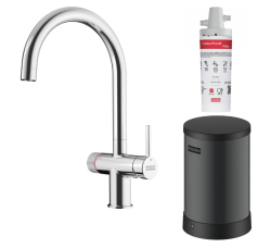 Franke Maris water hub 4L boiler 3-1 cu robinet mecanic de apă clocotită Twist crom 160.0705.687