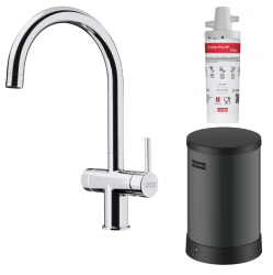 Franke Maris water hub 4L boiler 3-1 cu robinet electronic cu apă fierbinte Touch cromat cu set de amestecare waterhub 1208957946