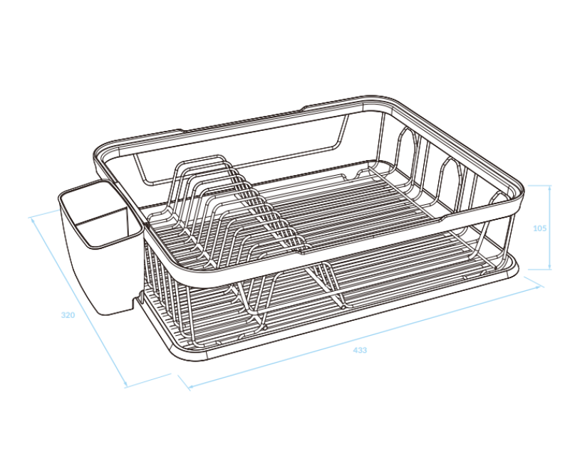 EPKA Suport pentru vase negru/auriu roz din oțel 43.3x10.5x32cm 1208958247