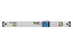 Hoegert Aluminium level 120 cm 3 bubble levels vertical view 1208960446