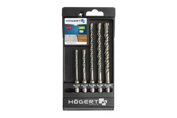 Hoegert Burghiu pentru zidărie SDS+ set de 5 bucăți: 3 x 6 mm, 8 mm, 10 mm. 1208961717