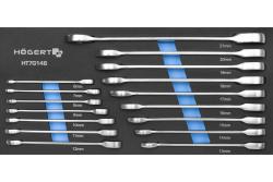Hoegert Set de chei combinate cu clichet, 16 piese, spumă tehnică. 1208962053