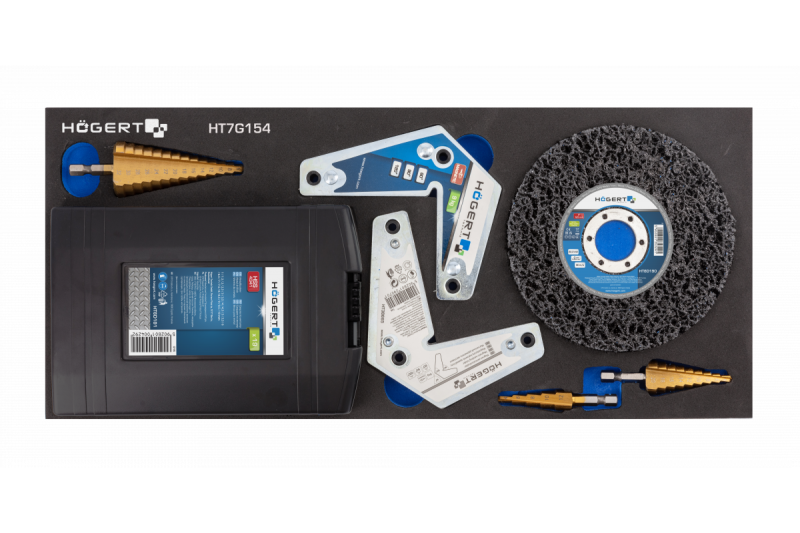 Hoegert Set de burghie pentru metal 53 buc. 1208962061