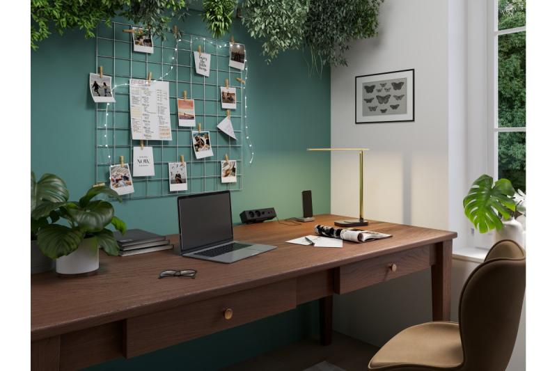 Decor Lampă de birou Bressi 8W 450lm AC220-240V 3-CCT Încărcare wireless USB PF>0 5 RA>80 Negru / Aur 1208962479