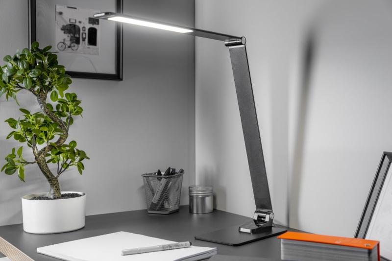 Decor Lampă de birou Loneos 12W 700lm AC220-240V 3-CCT 5 trepte de reglare a luminii RA>80 USB negru 1208962502