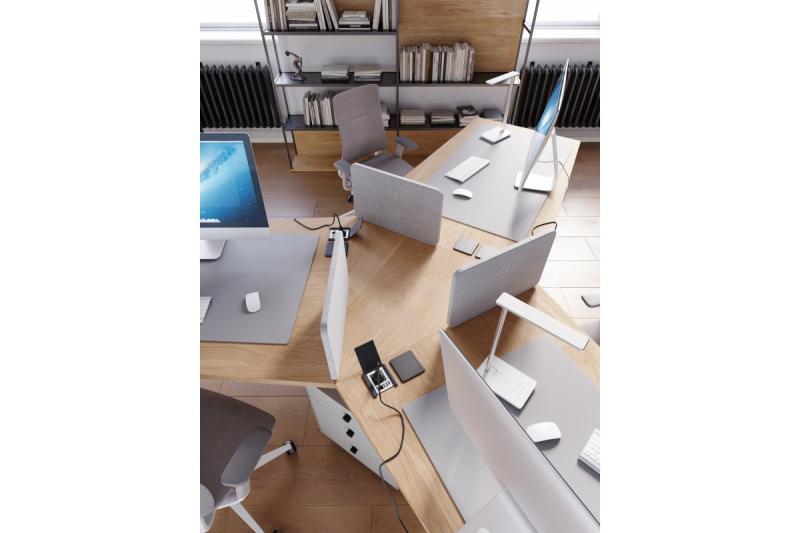 Decor Lampă de birou Tritton de 6W 340lm AC220-240V 4-CCT încărcare wireless USB PF>0 5 RA>80 albă. 1208962517