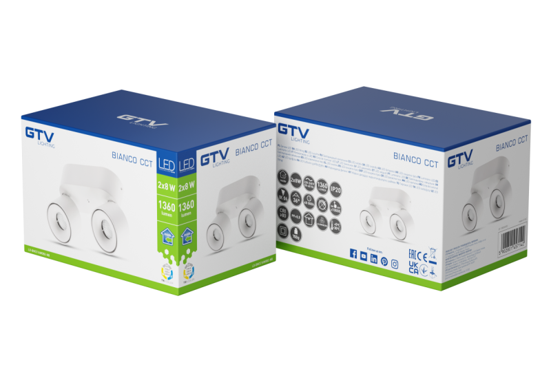 Decor Luminară LED BIANCO CCTt 16W 680lm AC220-240V 50/60 Hz Ra≥80 IP20 36° 2700/3300/4000K rotundă, albă. 1208962673