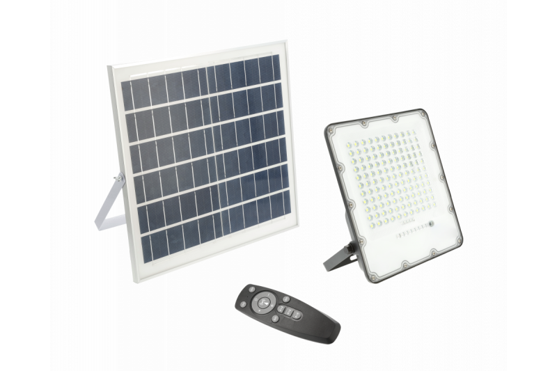 Proiector cu LED solar BRAVOS, 150W, 1500lm, 6400K, IP65, 120°, panou solar, telecomandă, 3 ani 1208962682