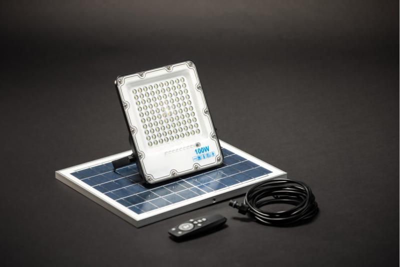 Proiector cu LED solar BRAVOS, 150W, 1500lm, 6400K, IP65, 120°, panou solar, telecomandă, 3 ani 1208962682