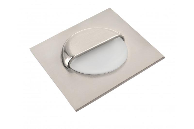 Decor Luminărie pentru scări cu LED ESCADA KB DC12V, formă pătrată, cu capac mat, 0,8W, 70lm, 4000K, cablu de inox de 150cm.