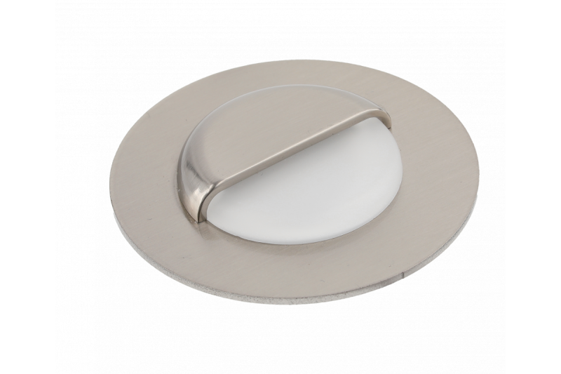 Decor Luminărie pentru scări cu LED-uri ESCADA OB DC12V, cu capac rotund mat, 0,8W, 70lm, 4000K, cablu inox de 150cm.