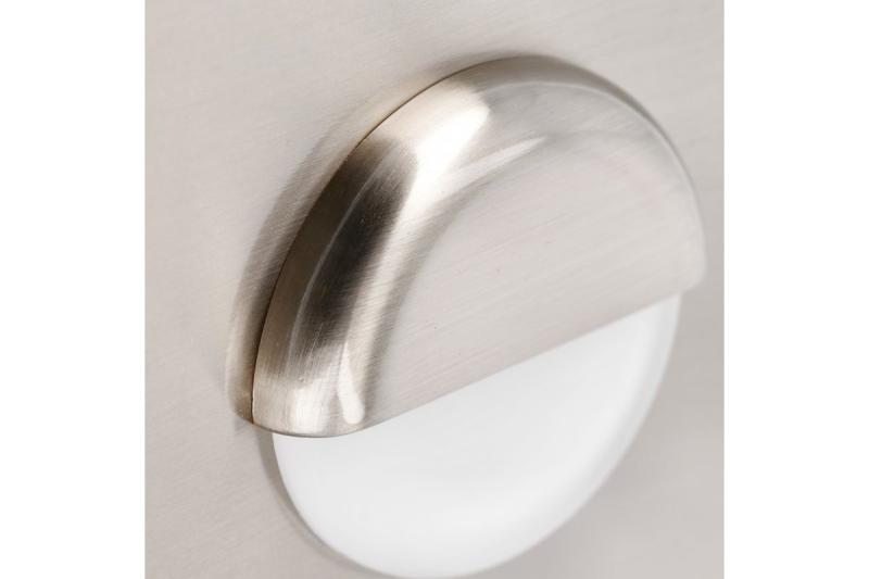 Decor Luminărie pentru scări cu LED-uri ESCADA OB DC12V, cu capac rotund mat, 0,8W, 70lm, 4000K, cablu inox de 150cm.