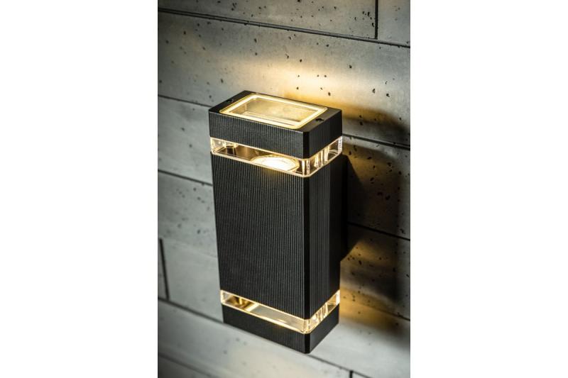 Decor Luminară de perete cu două direcții NESSA GU10 MAX.2x50W IP54 AC220-240V 50/60Hz negru 1208963007