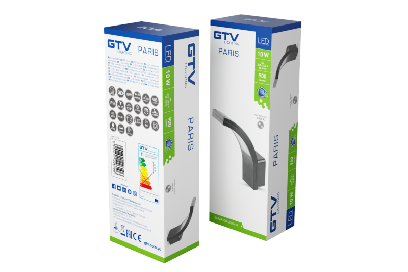 Decor Lampă LED PARIS 10W 900lm IP54 AC220-240V 50/60Hz 140° 4000K gri 1208963098