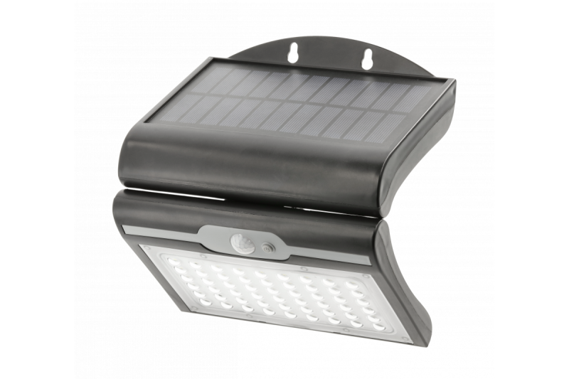 Lumina de fatada RAMOS Solar cu senzor de miscare / amurg, 50W, 300lm, 3,7V 1800mAh, IP44, 6000K, Negru 1208963115