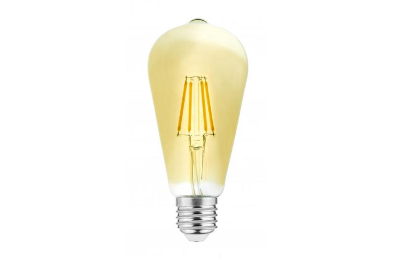 Bec decorativ LED, filament Vintage, ST64, E27, 4 W, 400 lm, AC 220-240 V/ 50-60 Hz, PF > 0,5, 3000 K 1208963178