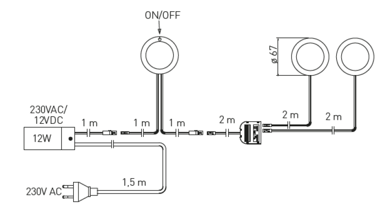 Decor cucina Set de iluminat pentru bucătărie cu 3 spoturi cu întrerupător iluminare alb cald 1208963267
