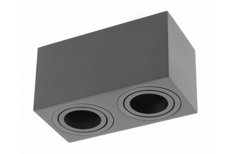 Decor Lustră de tavan AVEIRO DUO aluminiu 160x80x85mm IP20 max 20W*2 pătrată neagră. 1208963824