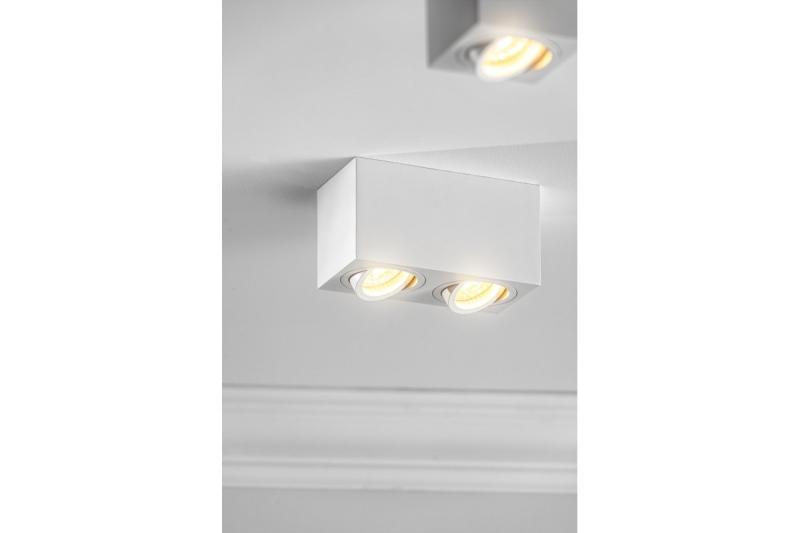 Decor Luminară de tavan AVEIRO DUO BIS din aluminiu 160x80x85mm IP20 max 20W*2 pătrată, neagră. 1208963832