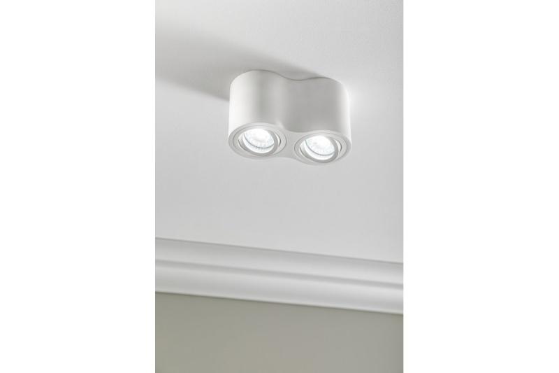 Decor Luminară de tavan AVEIRO DUO BIS din aluminiu 160x80x90mm IP20 max 20W*2 rotundă albă. 1208963835