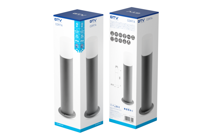 Decor Luminară de grădină CORTA-P 40 E27 MAX.25W IP44 AC220-240V 50-60Hz stâlp antracit 1208963860